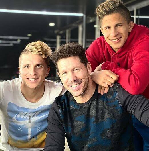 Carolina Baldini sons and ex husband Diego Simeone.
